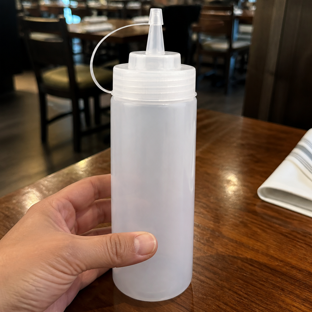 12oz commercial squeeze sauce bottles 6 pack polyethylene