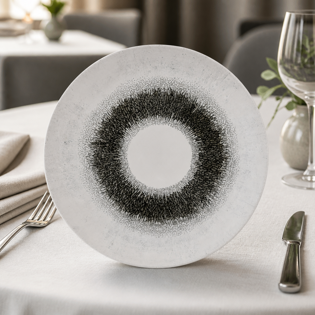 Commercial Coupe Plates 285mm Quartz Black 12 Pack