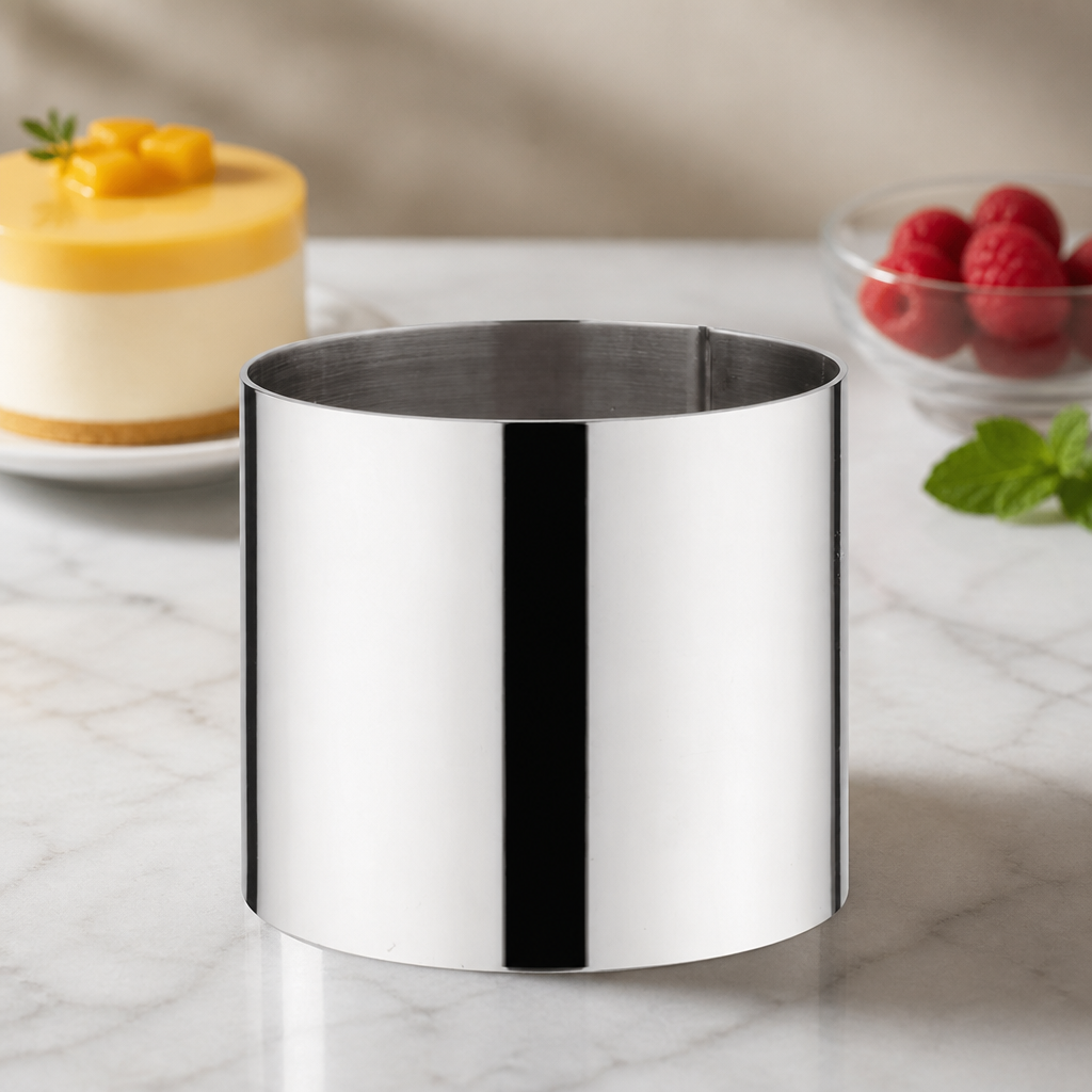 Commercial Stainless Steel Mousse Ring 60 x 70mm Plating Mould