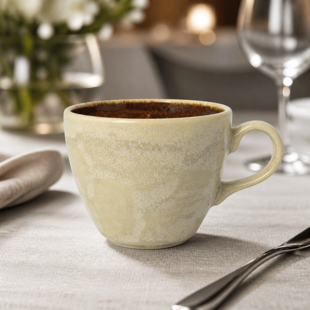 Set of 12 Commercial Amber Cups 227ml 8oz for Catering