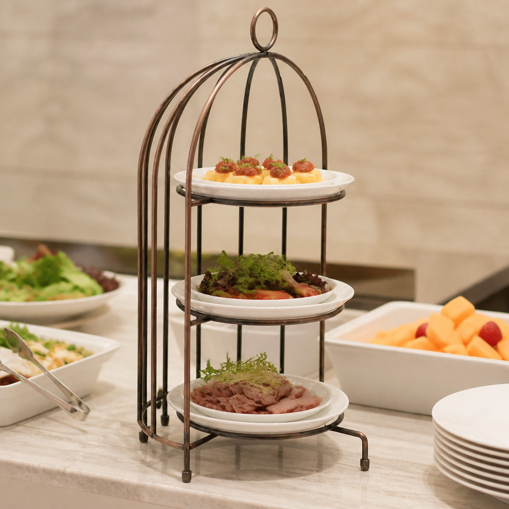 Commercial Birdcage Cake Stand 470mm Stainless Steel Serveware