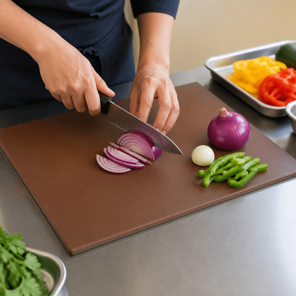 Commercial Antibacterial Brown Chopping Board 455x305mm