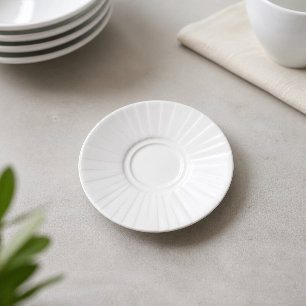 Commercial Stackable Saucers 117.5mm for Food Service 12 Pack