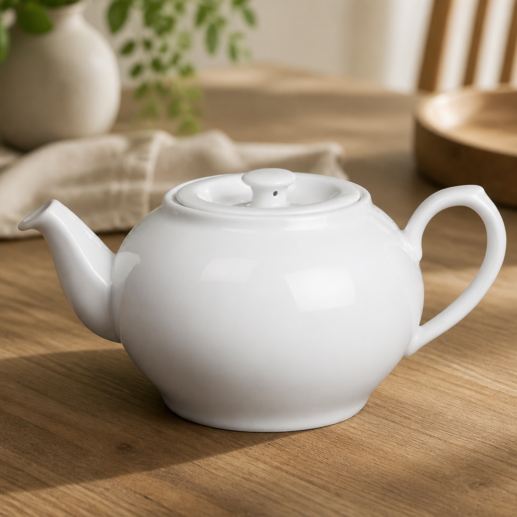 Commercial Porcelain Teapots 600ml 2 Pack