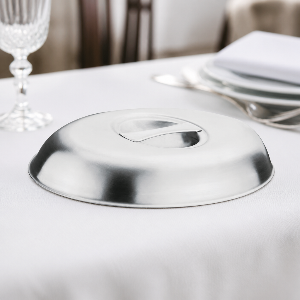 Commercial Stainless Steel Oval Serving Dish Lid 290x200mm