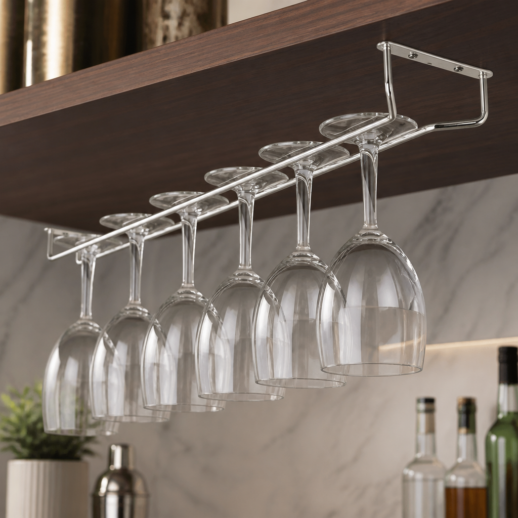 Commercial Wine Glass Rack 609mm Stainless Steel Storage Solution