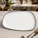 Commercial 338mm White Coupe Platters - 6 Pack