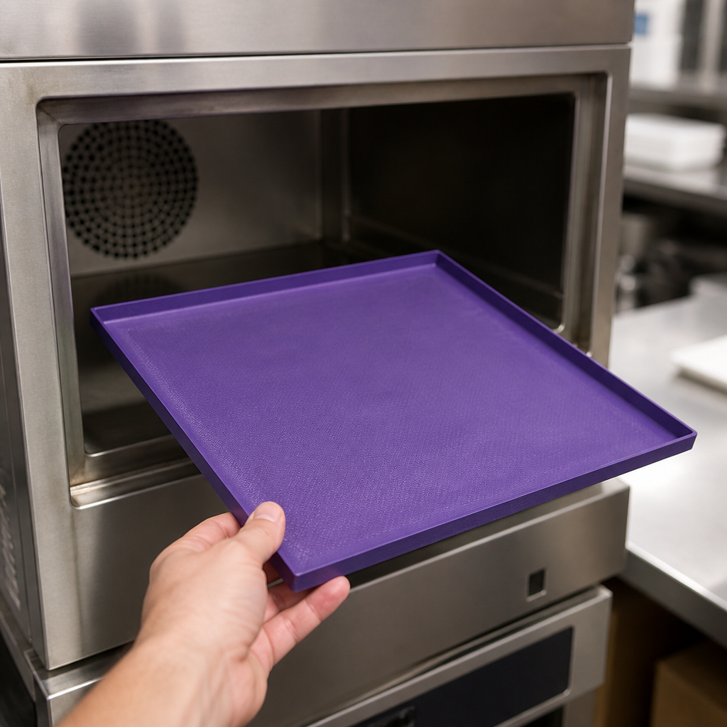Commercial Purple Cooking Tray for 12 Inch Cavity Ovens