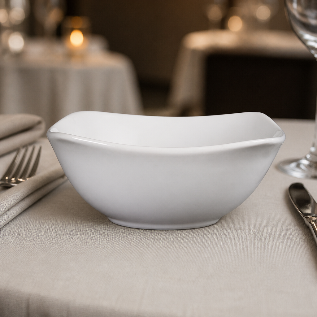 Rounded Square Bowls 140mm in a 12 pack