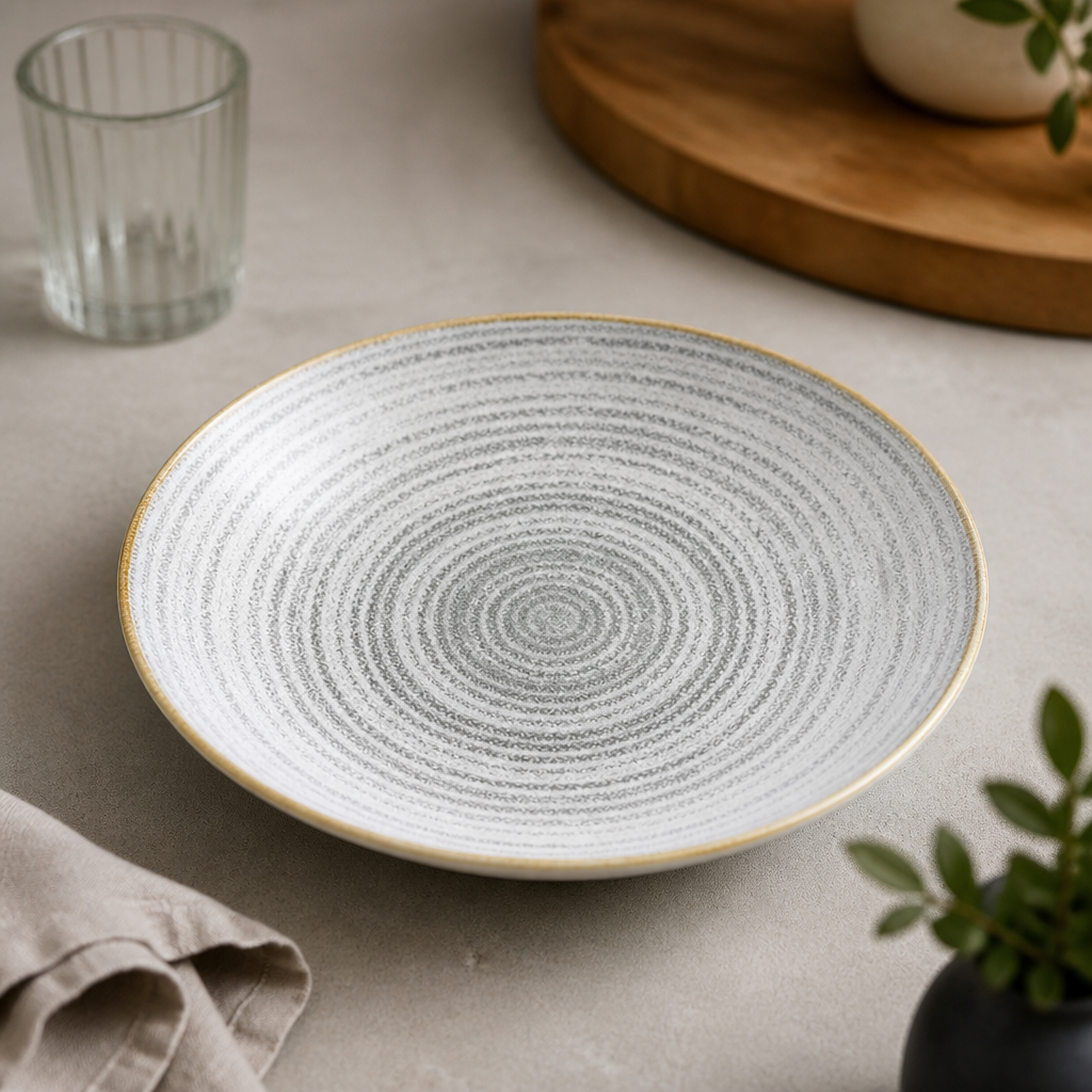 Commercial Stone Grey Coupe Bowls 248mm - 12 Pack