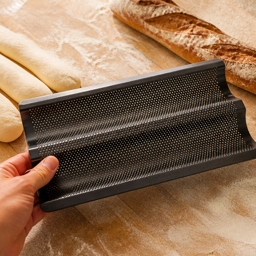 Commercial Non-Stick Baguette Tray 165x390mm 5.5Ltr Capacity