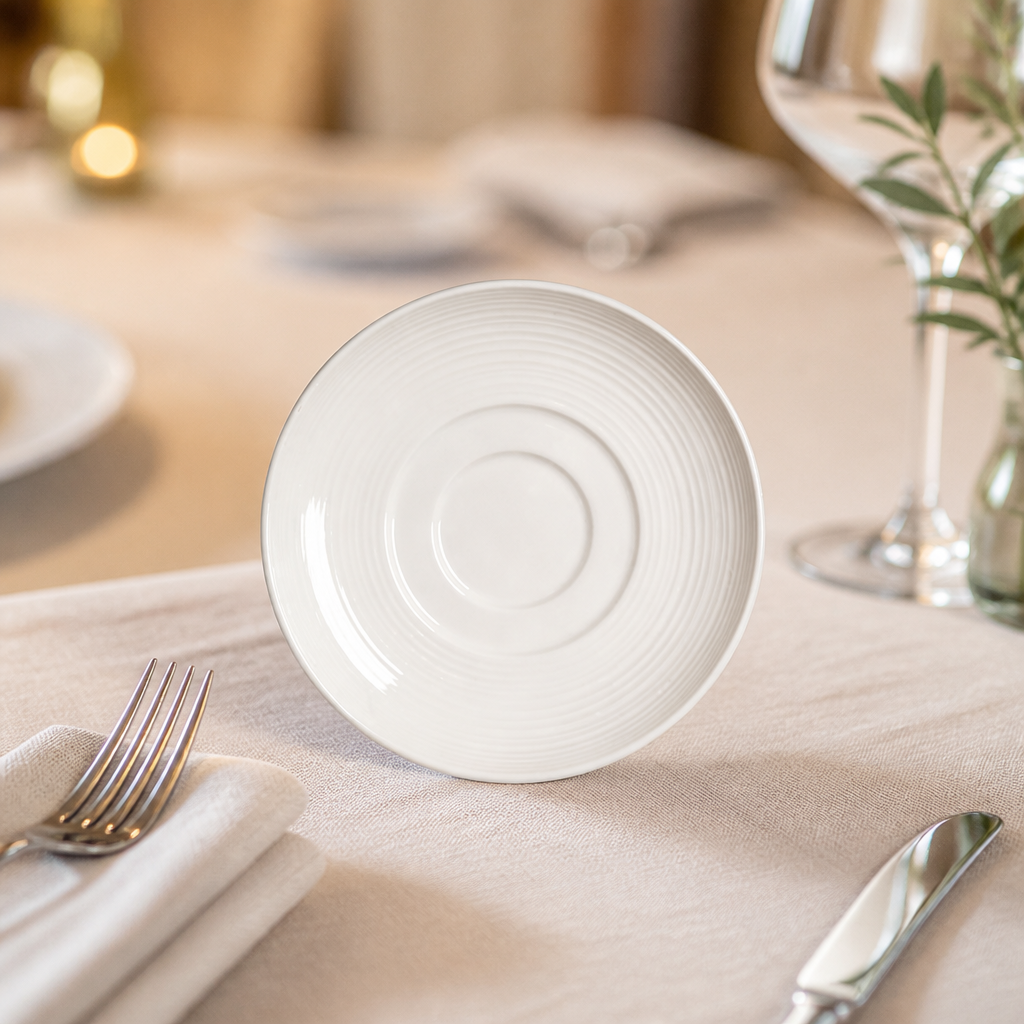 Commercial Hard Porcelain Saucers 152.5mm - 12 Pack
