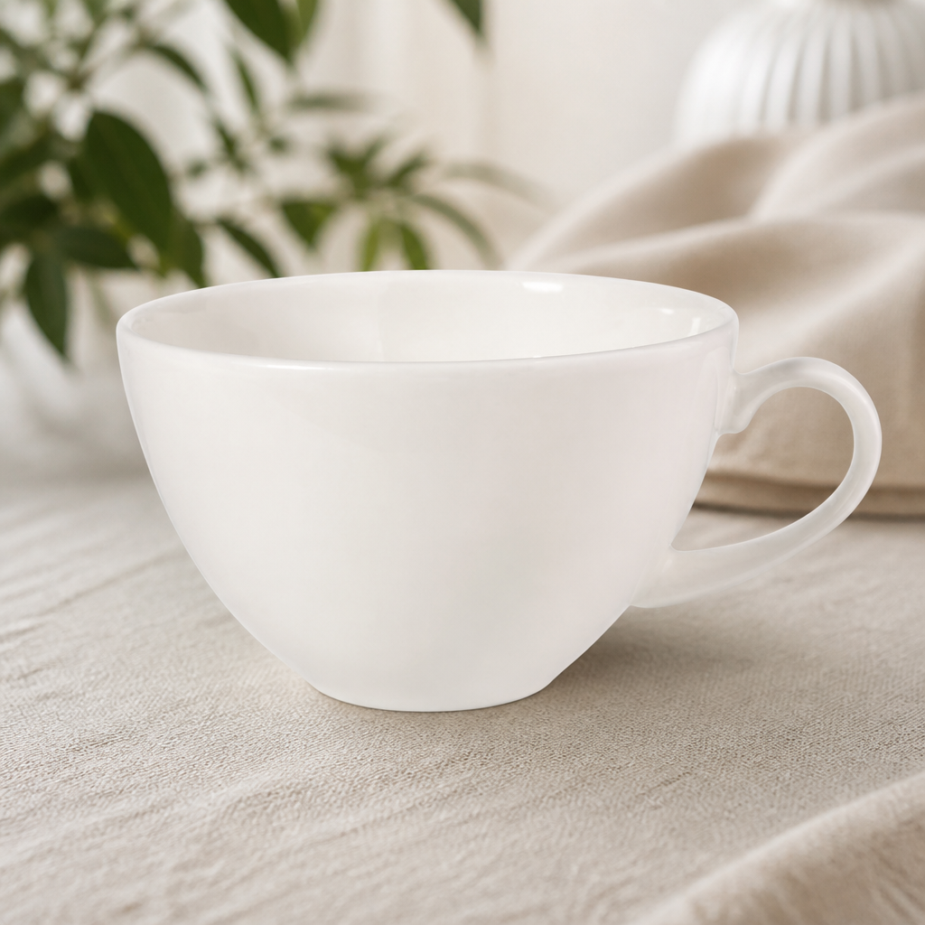 Commercial Tea Cups 450ml 16oz Glazed 12 Pack