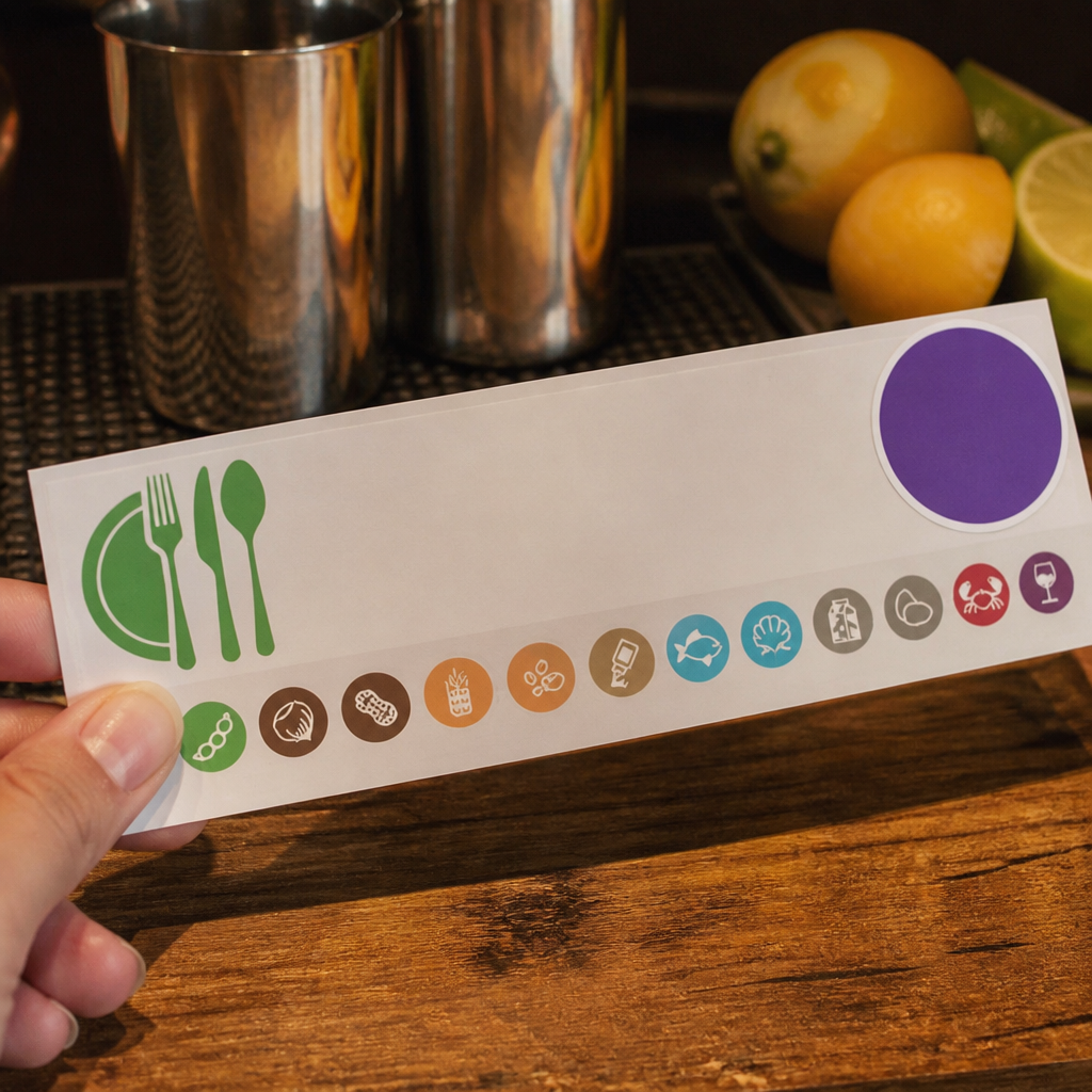 Allergy Awareness Food Labels Self Adhesive Sticker Pack