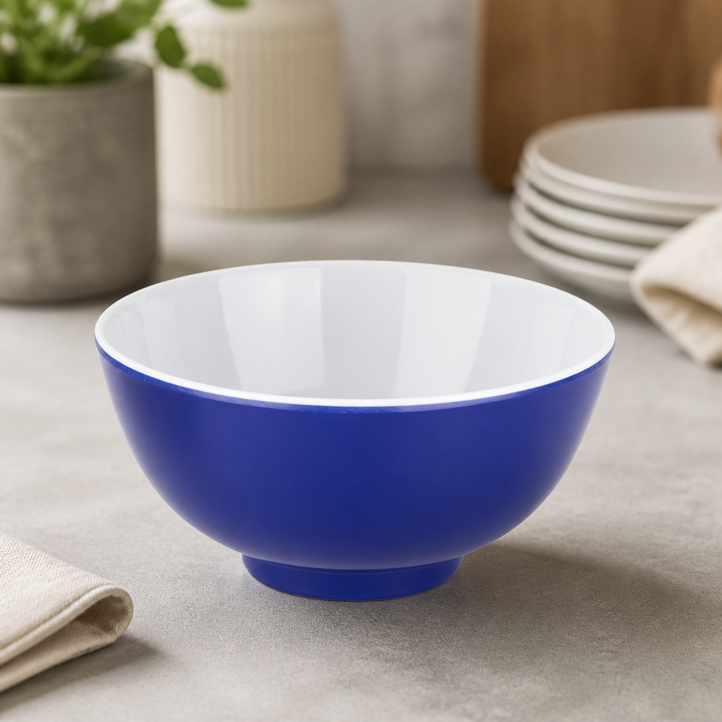 Commercial Melamine Bowls 125mm Blue 6 Pack Durable Crockery