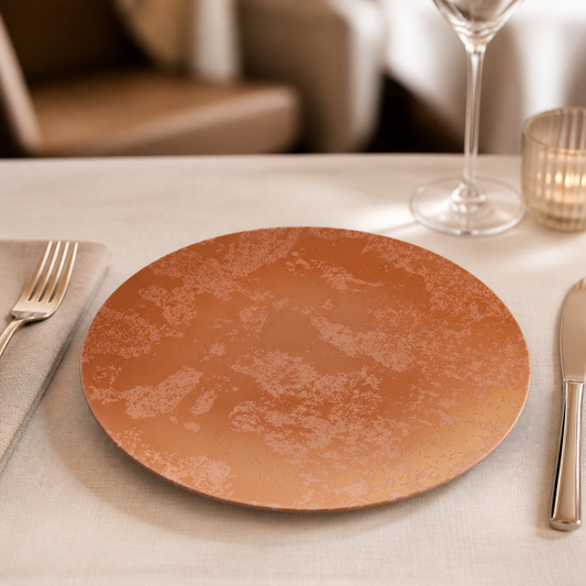 Crushed Velvet Coupe Plates 209mm for commercial catering, 6 pack