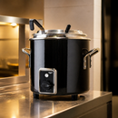 Commercial Soup Kettle 8.6kg Capacity Black Insulated Warmer