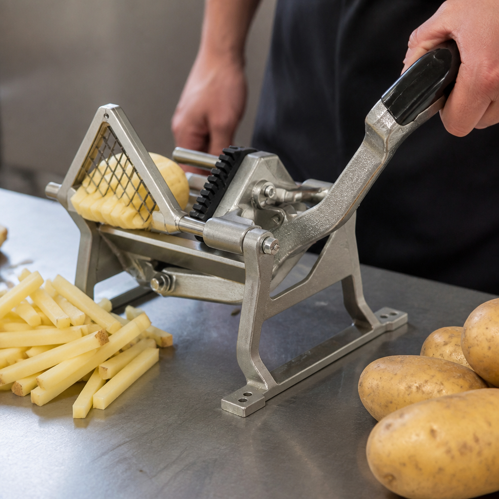 Commercial Potato Chip Cutter 9.5mm Capacity Stainless Steel