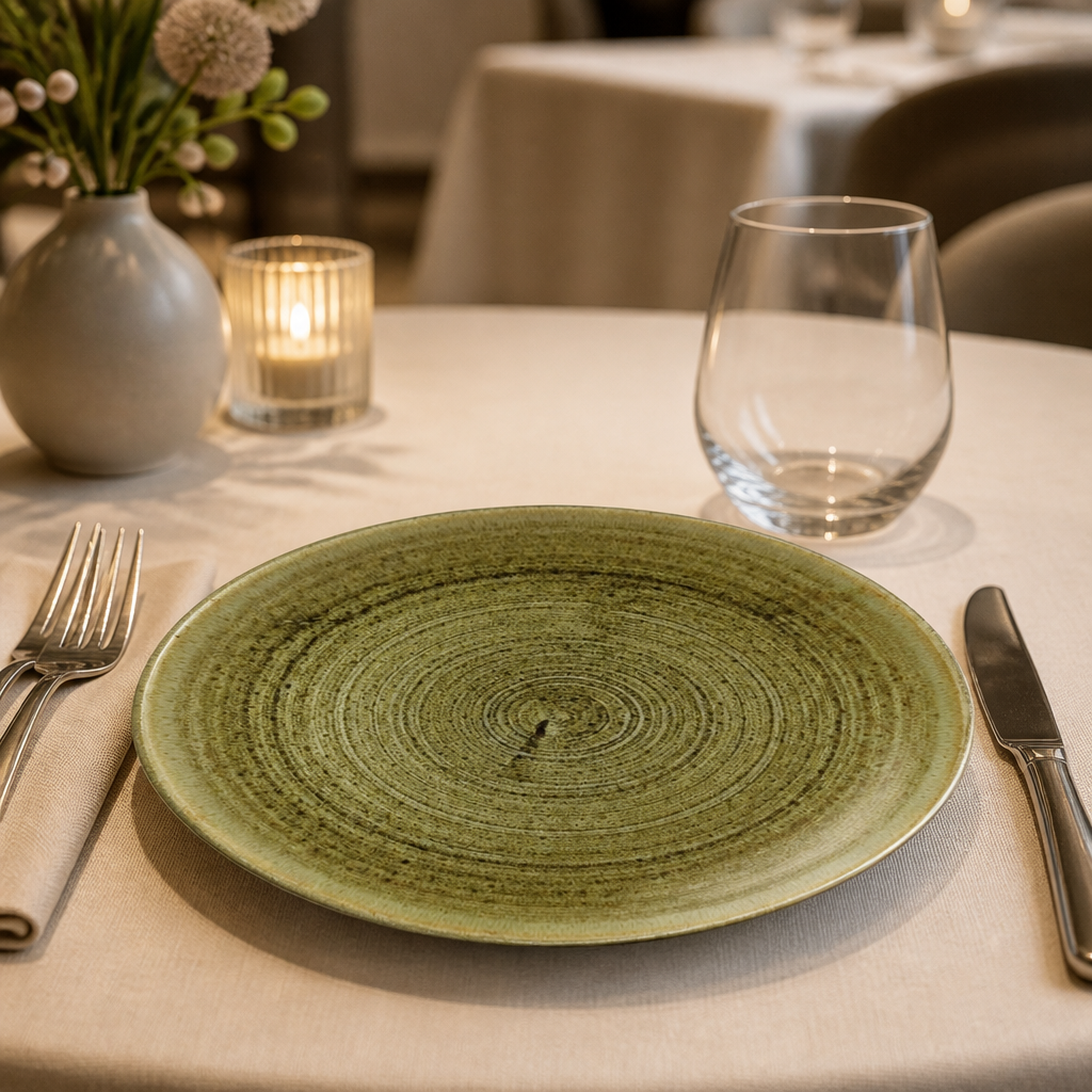 Commercial Olive Coupe Plates 8 2/3" - 12 Pack