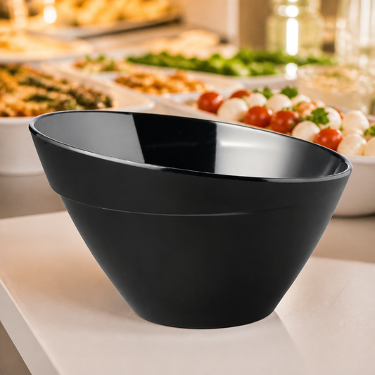 Commercial Melamine Bowl 300mm 5Ltr Black Non-Slip Design