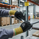 Premium Nitrile Thermal Gloves with Foam Grip for All-Round Work, Heat Resistance Up to 100°C, Black and Yellow Colors
