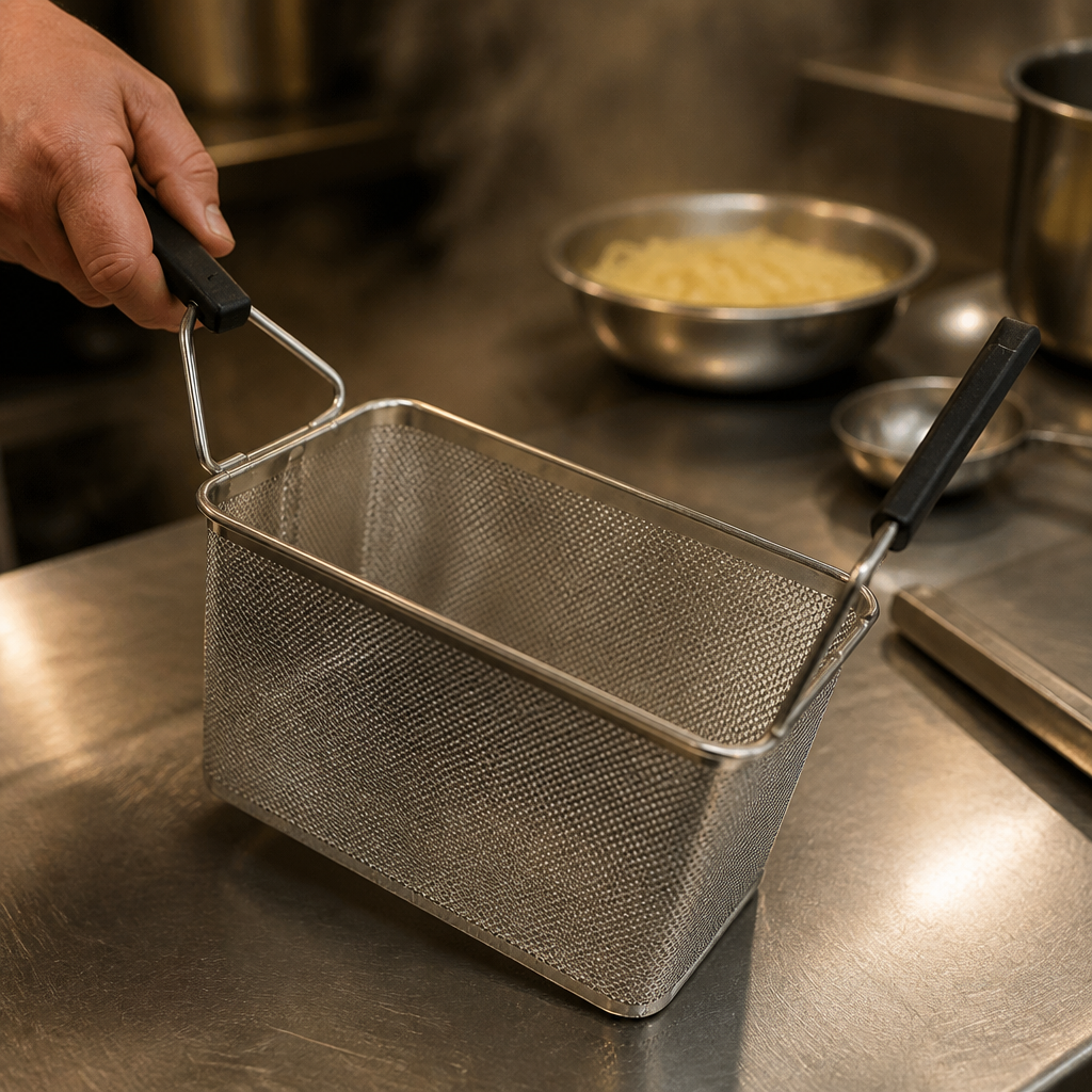 Commercial 1/3 GN Pasta Boiler Basket with Double Handle