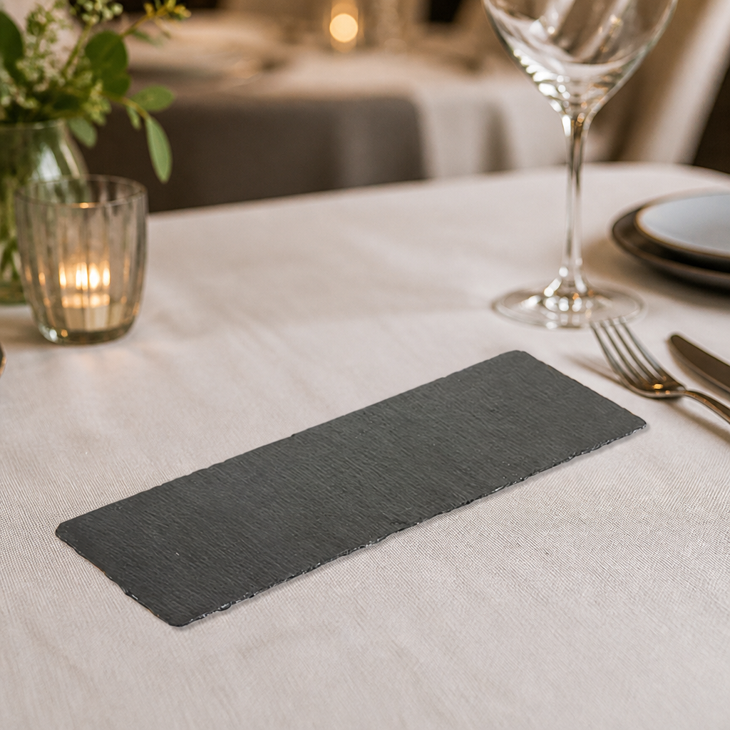 Commercial Slate Display Trays 300x100mm Rustic Set