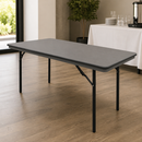 Commercial 5ft Folding Table with ABS Top and Steel Base