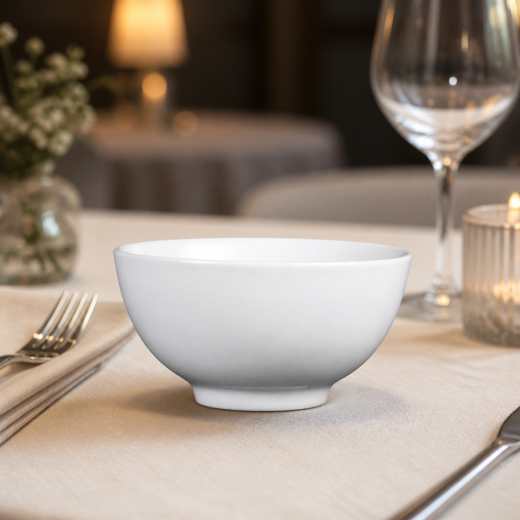 Commercial stackable porcelain soup bowls 390ml 12 pack