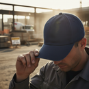 Premium 5 Panel Cap in Navy Color, 100% Cotton Twill, Lightweight Design - High-Quality Professional Grade for Industrial and Commercial Applications