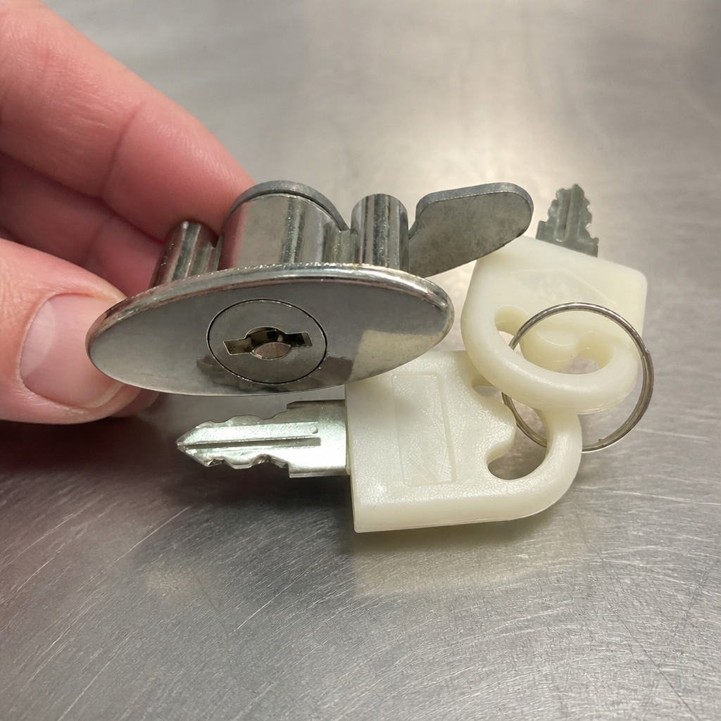 Replacement lock and key for commercial beer fridge coolers