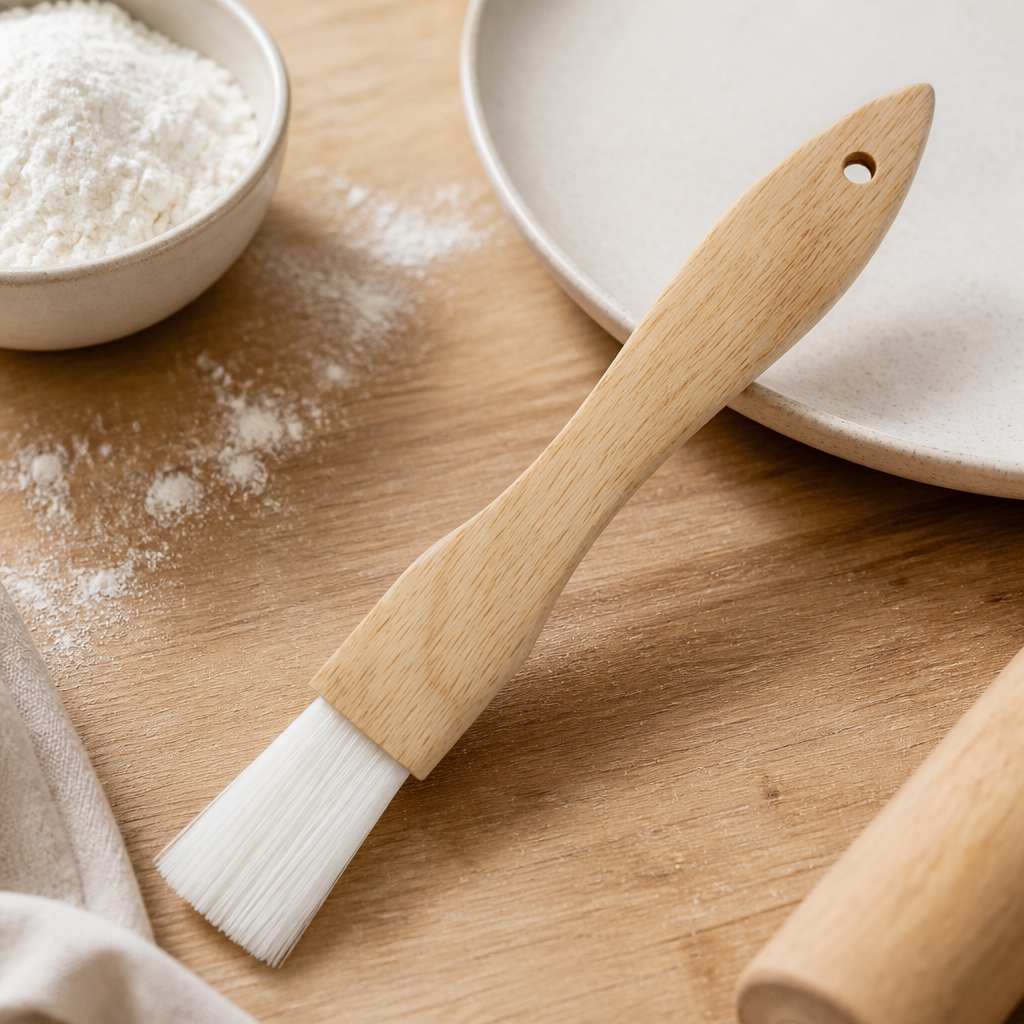 Commercial Wooden Handle Pastry Brush 25mm for Baking