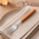 Commercial Table Forks Pack of 12 with Orange Handles 204mm