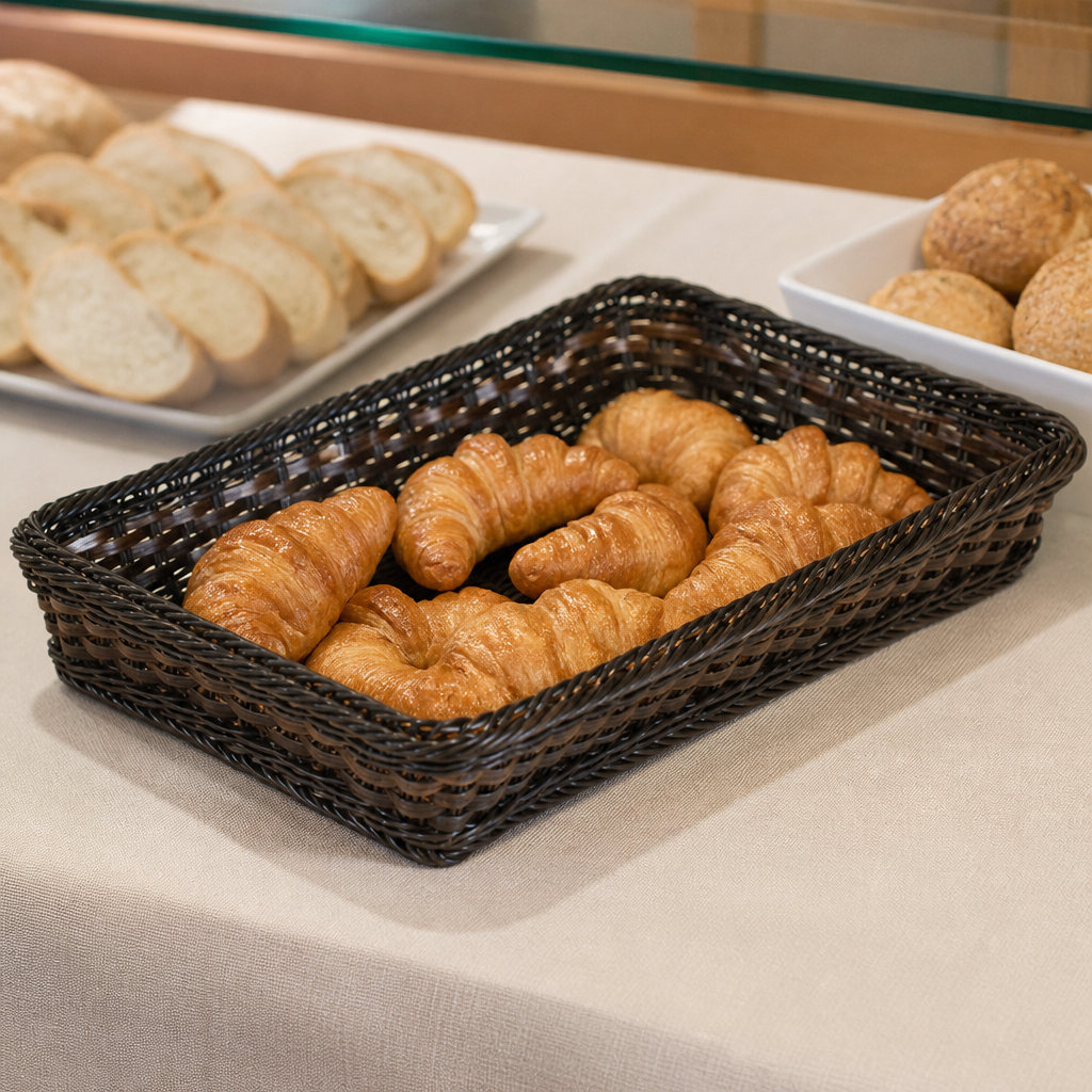 Commercial Polyrattan Bread Basket GN 1/1 65mm for Buffets