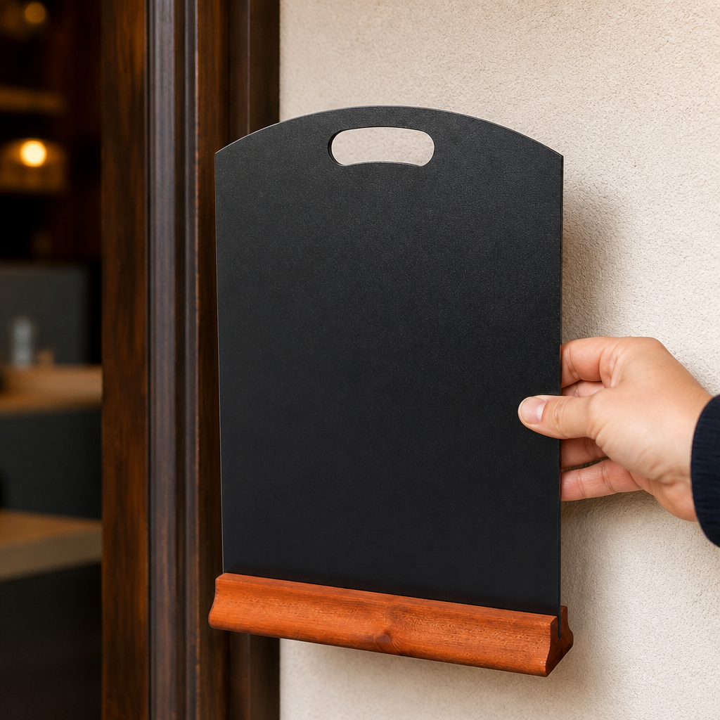 Double-Sided Tabletop Menu Board 420mm for bars and cafes