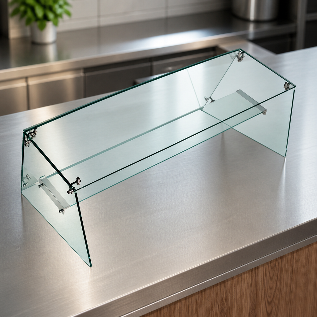 Glass Surround Display Freezer with Interior Shelf for Counters