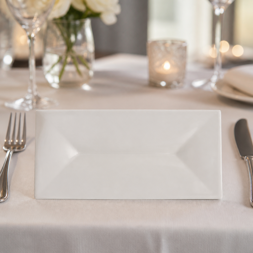 Commercial Rectangular Trays with Indent 238x117.5mm 12 Pack