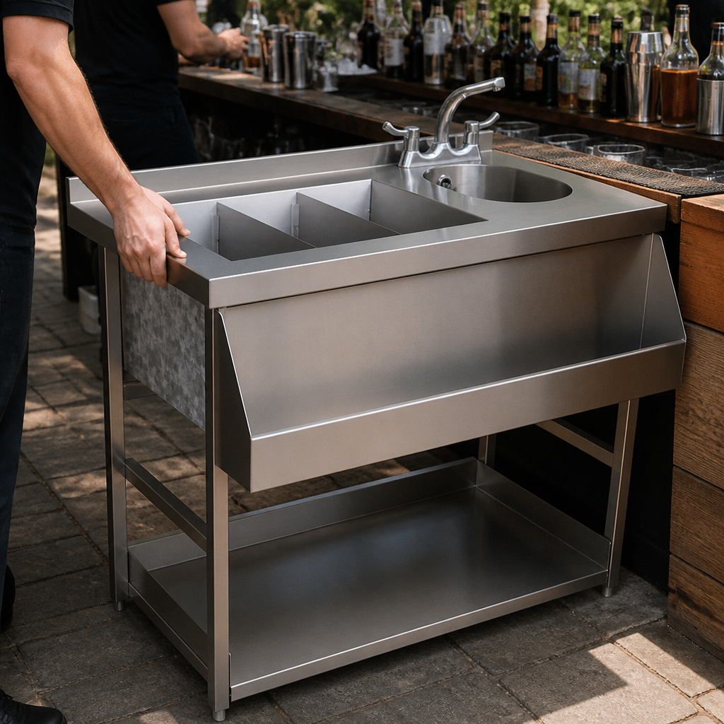 Commercial Modular Bar Cocktail Station 850mm Stainless Steel