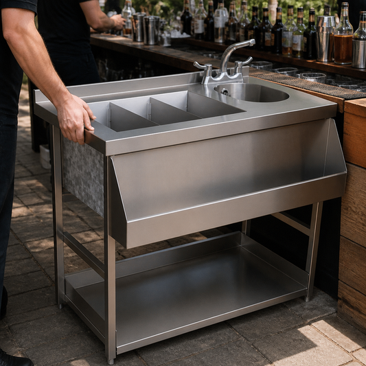 Commercial Modular Bar Cocktail Station 850mm Stainless Steel