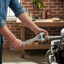Premium Adjustable Wrench 15" - Durable Drop Forged Carbon Steel with Polished Finish