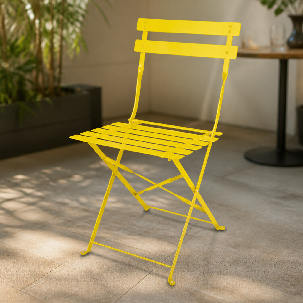 Commercial Outdoor Folding Chairs Mellow Yellow - 2 Pack
