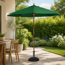 Commercial Round Parasol 2.5m Diameter Green Outdoor Umbrella