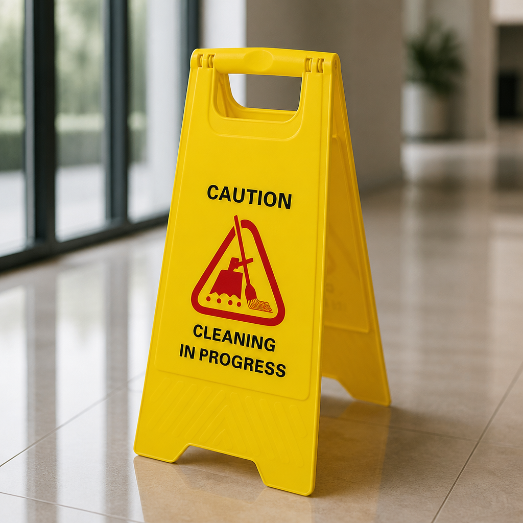 Commercial Wet Floor Safety Sign - Cleaning In Progress 640mm