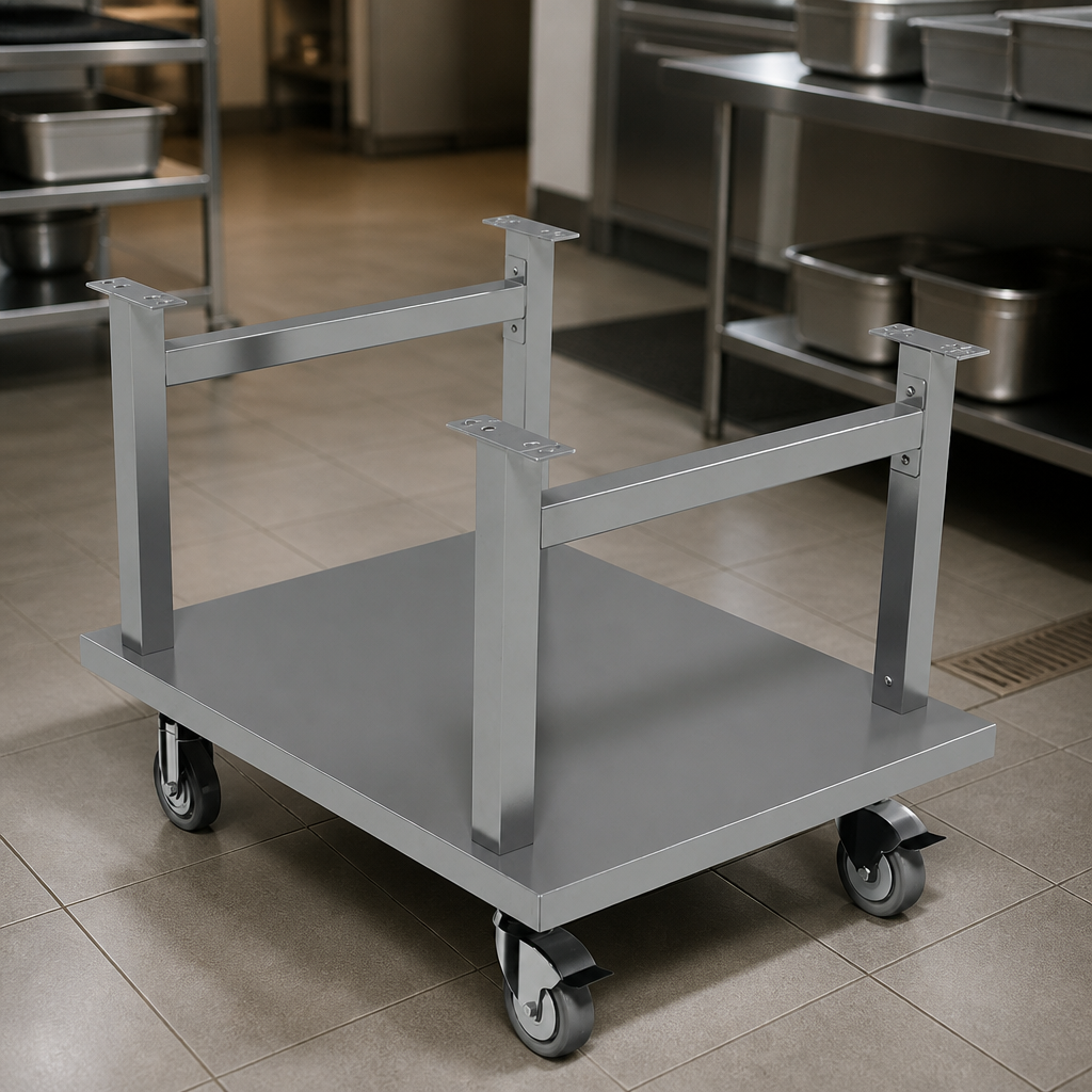 Commercial Chargrill Stand with Castors for Kitchen Storage