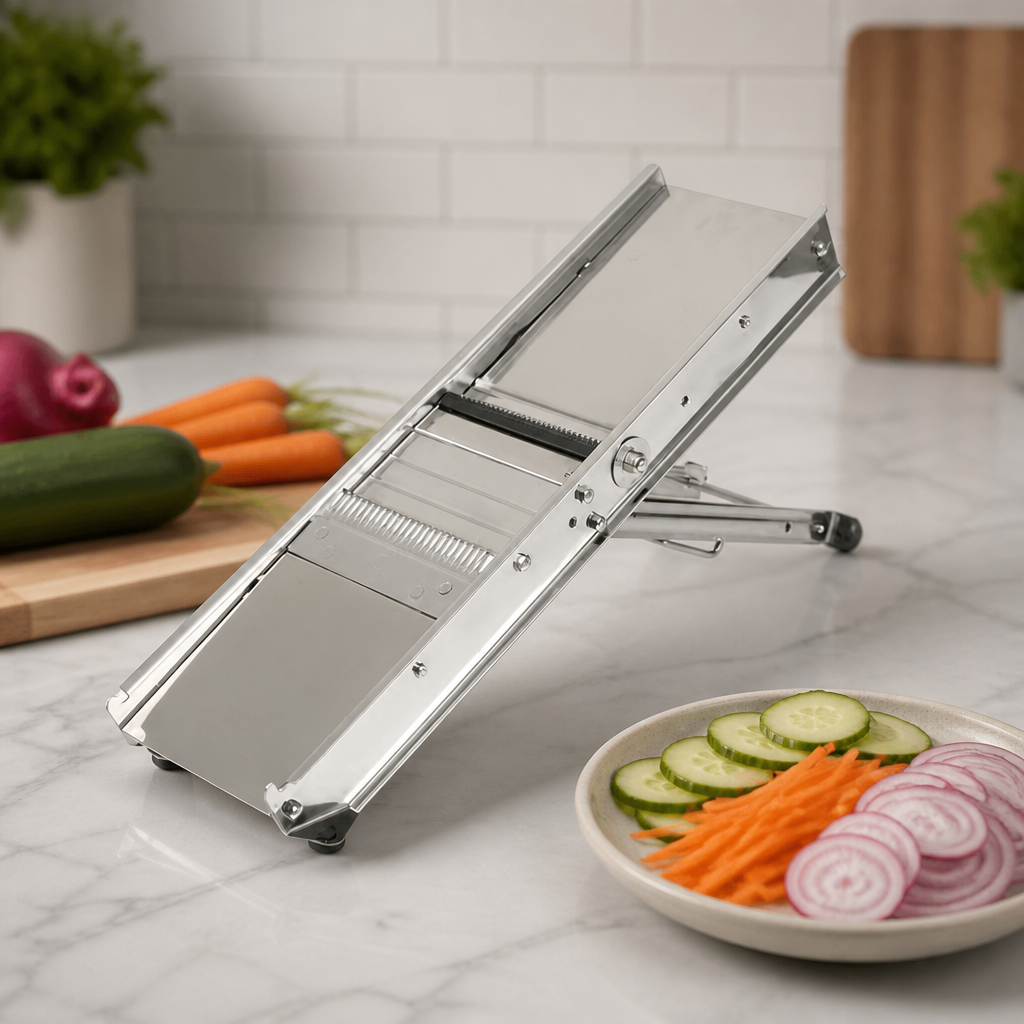 Commercial Mandoline Vegetable Slicer with Rotary Blade 115mm