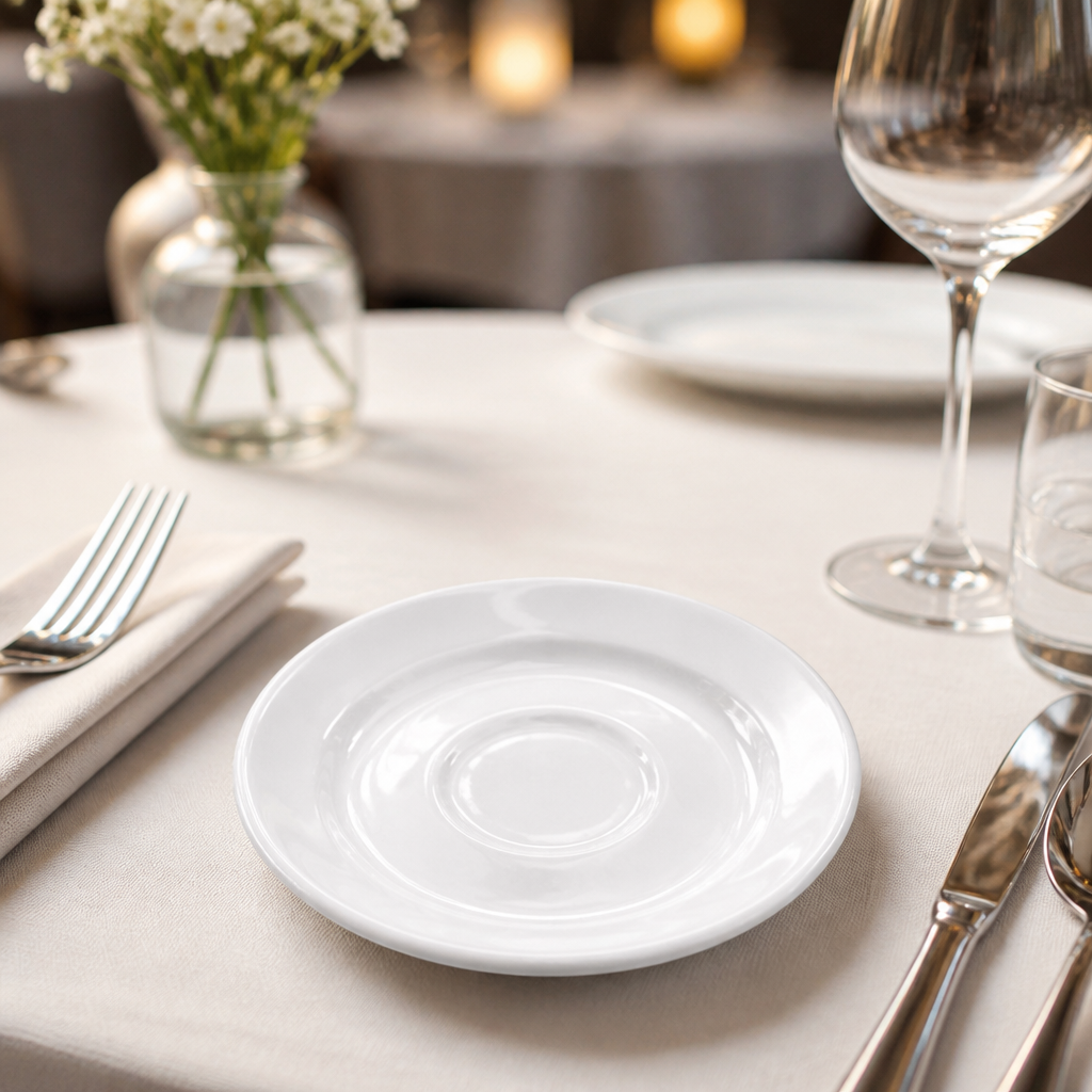 Commercial Fine China Large Saucers 150mm - 24 Pack