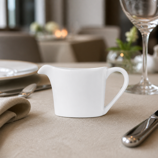 Set of 6 Commercial Porcelain Jugs 57ml for fine dining