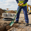 Premium Heavy Duty All Metal Cable Laying Shovel 28" - Solid Forged Head and All Metal Shaft for Durable Performance