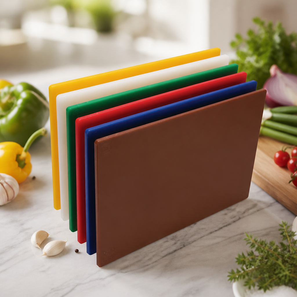 Commercial Plastic Chopping Board Set 450x300mm 6-Piece
