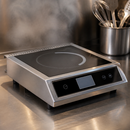 Commercial Single Induction Hob 230V Stainless Steel 102mm High
